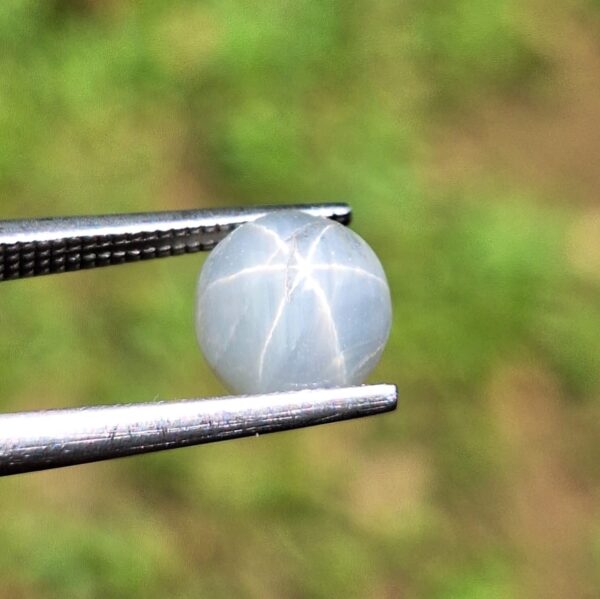 4.03 cts Natural Star Sapphire Unheated Gray Cabochon Cut - Image 7