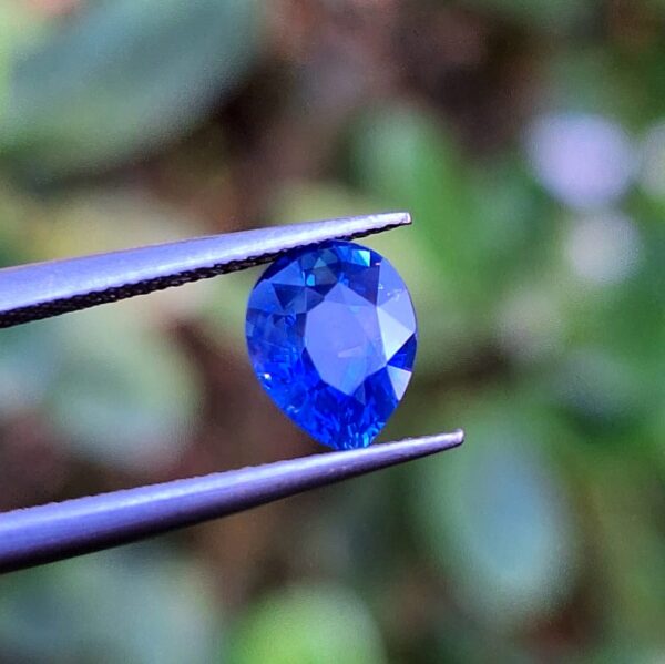 Cornflower Blue Sapphire - 1.19 ct Natural Certified  Pear Shape