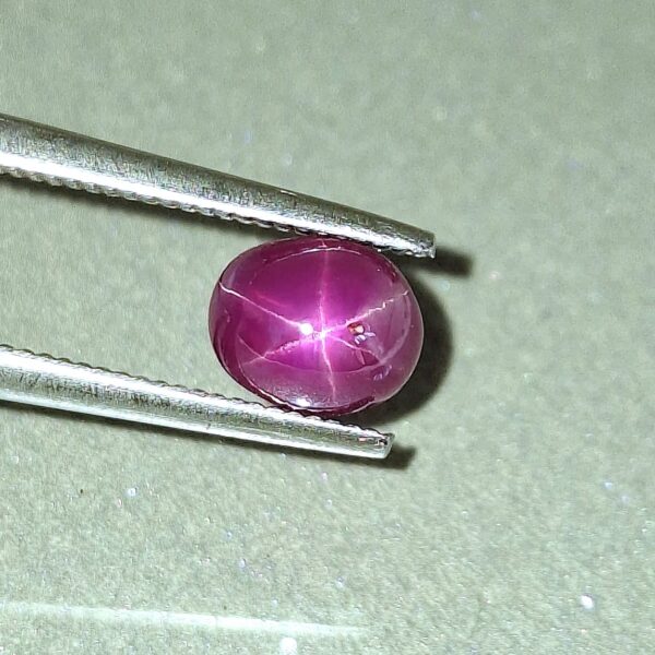 Natural Star Ruby-Ceylon Certified | Oval Cabochon 1.34 Cts. - Image 4