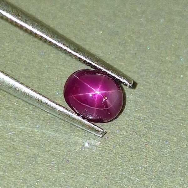 Natural Star Ruby-Ceylon Certified | Oval Cabochon 1.34 Cts. - Image 2